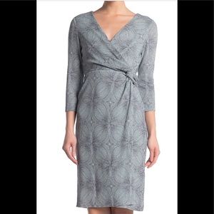 MARINA Surplice neck GLITTER Dress artic blue MOM